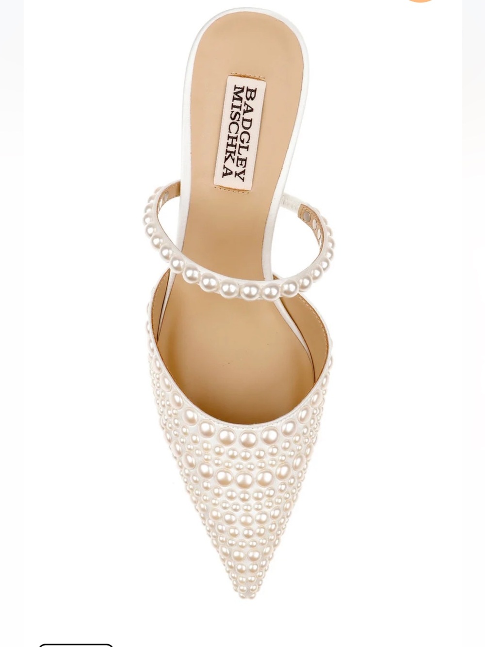 Badgley Mischka Duchess Ivory Pointed Toe Mules